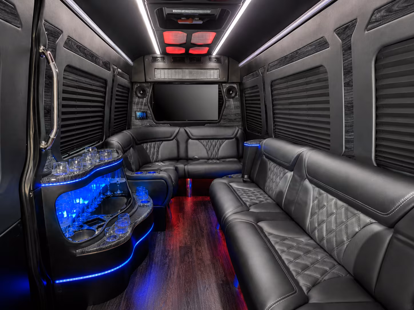 federal way 50 passenger party bus interior