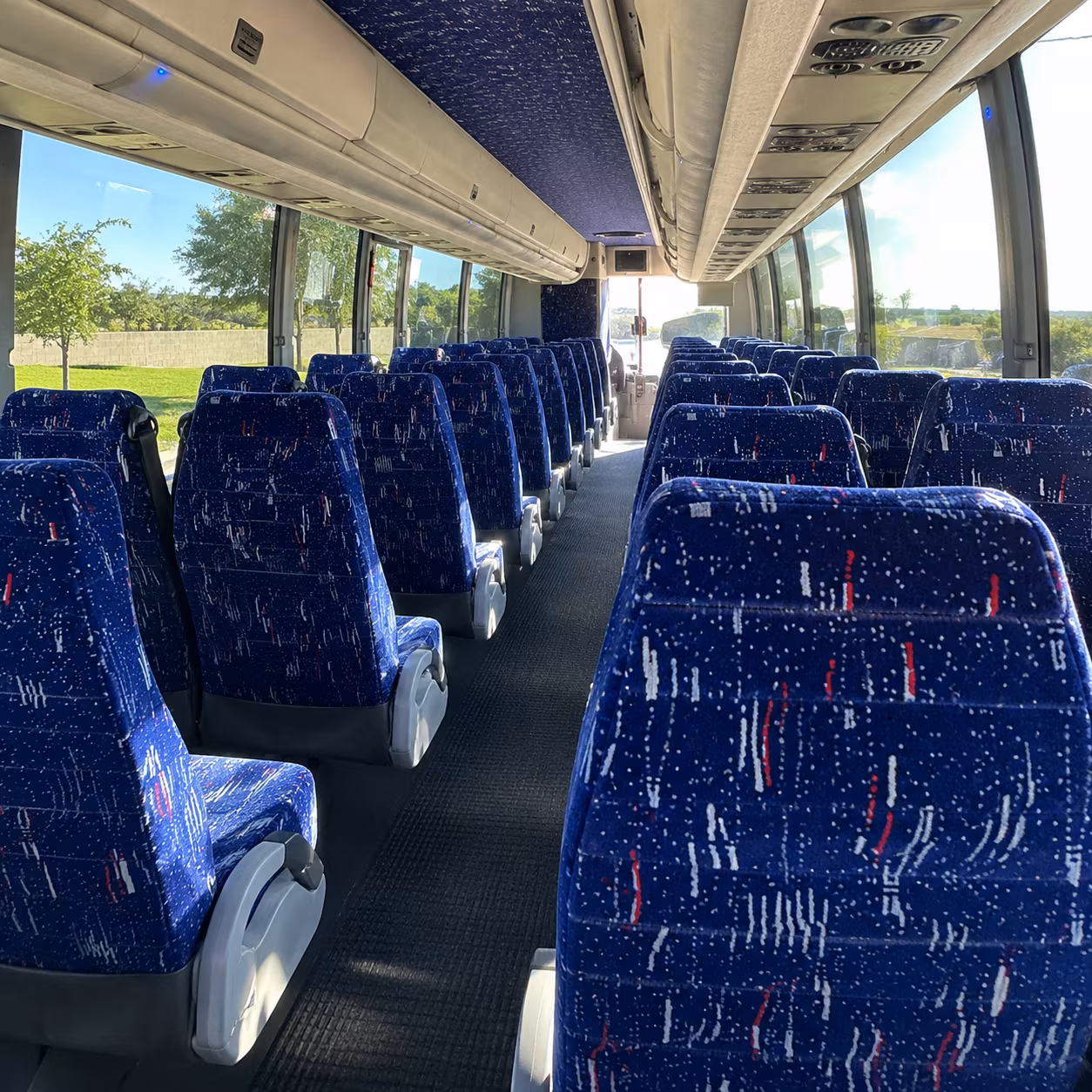 federal way charter bus rental interior