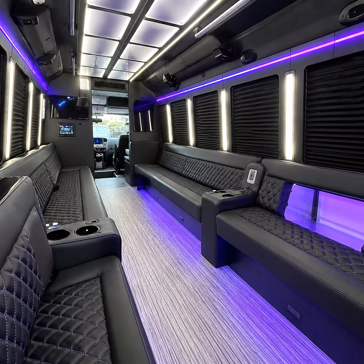 federal way party bus rental interior